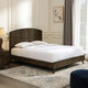 Roxy Queen Bed w Mid-Century Modern Design | Walnut Brown Okume