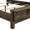 Blie King Bed w Built-In Footboard Bench | Rustic Brown Solid Wood