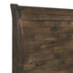 Blie Queen Bed w Built-In Footboard Bench | Rustic Brown Solid Wood
