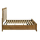 Tey King Bed w Storage | LED Headboard | Honey Brown | Cream Upholstery