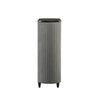 Sevy Tall Dresser Chest | 3 Drawers | Gray Ribbed Edges | Onyx Black