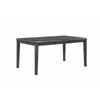 Leslee Dining Table | 78-102" Extendable Gray Top | White Marble Inlay
