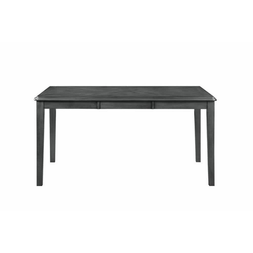 Leslee Dining Table | 78-102" Extendable Gray Top | White Marble Inlay