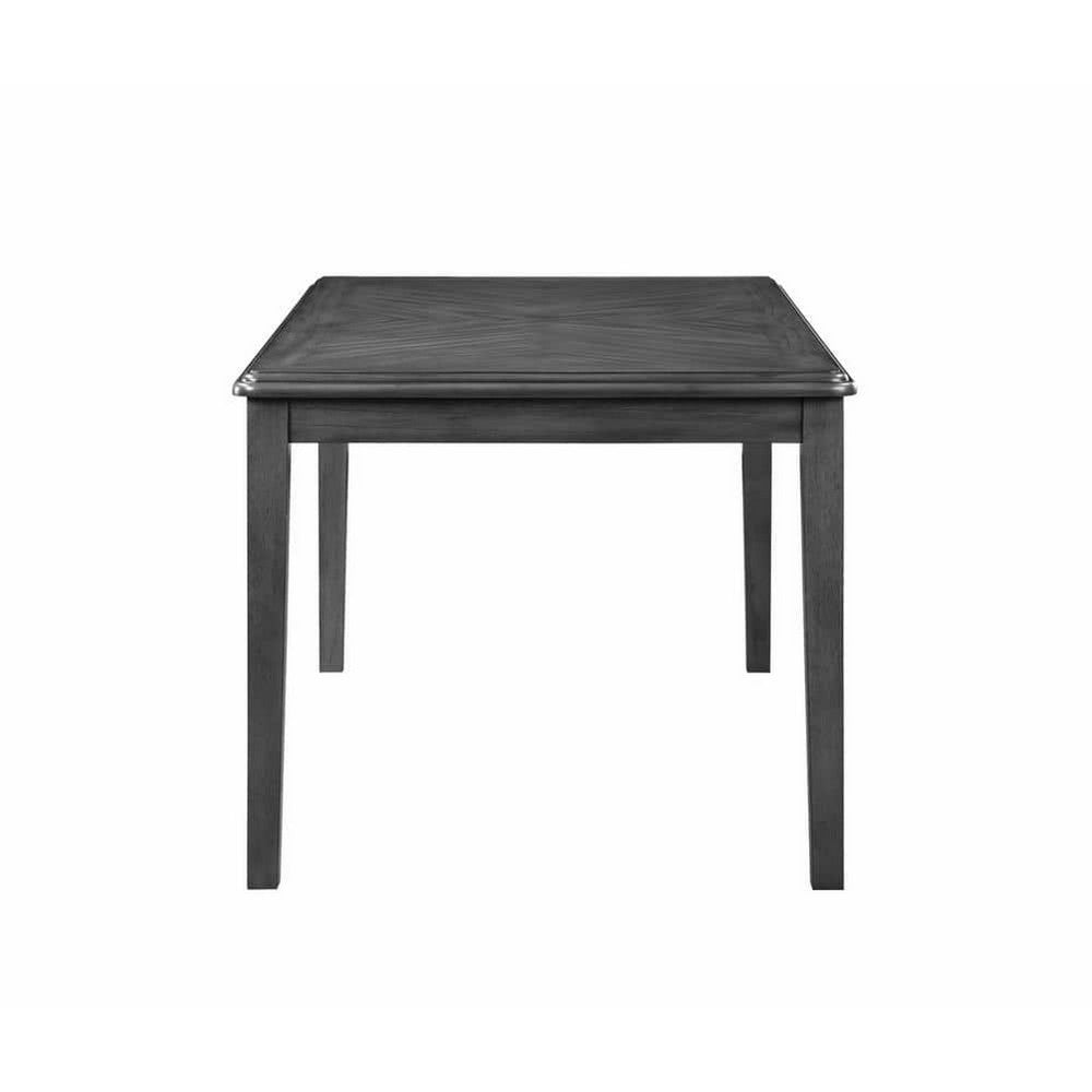 Leslee Dining Table | 78-102" Extendable Gray Top | White Marble Inlay