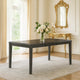 Leslee Dining Table | 78-102" Extendable Gray Top | White Marble Inlay