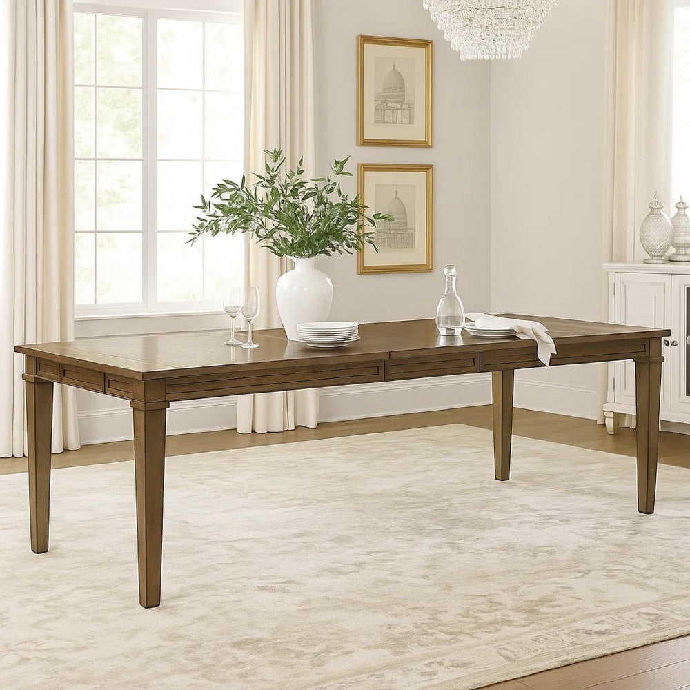 Henry Dining Table | 78-96" Extendable Leaf | Vintage Mocha Brown