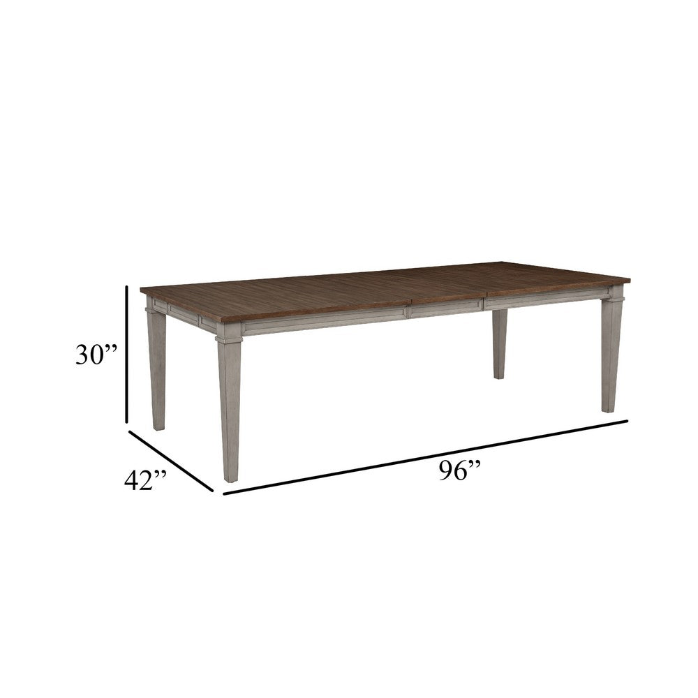 Henry Dining Table | 78-96" Extendable Leaf | Vintage Light Cream