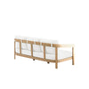 Heya Outdoor Sofa | White Cushions | 79" Natural Brown Wood Frame