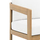 Heya Outdoor Sofa | White Cushions | 79" Natural Brown Wood Frame