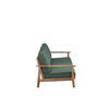 Anya Outdoor Sofa | Natural Brown Wood | Moss Green Cushions | 89"