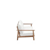 Anya Outdoor Sofa | Natural Brown Acacia Wood | White Cushions | 89"