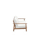 Anya Outdoor Sofa | Natural Brown Acacia Wood | White Cushions | 89"