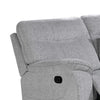 Chela Manual Reclining Loveseat w Console | 73" Mist Gray Polyester