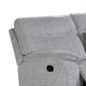 Chela Manual Reclining Loveseat w Console | 73" Mist Gray Polyester