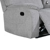 Chela Manual Reclining Loveseat w Console | 73" Mist Gray Polyester