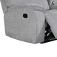 Chela Manual Reclining Loveseat w Console | 73" Mist Gray Polyester