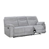 Chela Manual Reclining Sofa | Pillow Arms | Mist Gray Polyester | 84"
