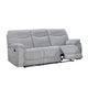 Chela Manual Reclining Sofa | Pillow Arms | Mist Gray Polyester | 84"