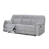 Chela Manual Reclining Sofa | Pillow Arms | Mist Gray Polyester | 84"