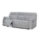 Chela Manual Reclining Sofa | Pillow Arms | Mist Gray Polyester | 84"