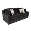 Ivie Modern Sofa | 4 Accent Pillows | Dark Mink Gray Polyester | 81"