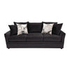 Ivie Modern Sofa | 4 Accent Pillows | Dark Mink Gray Polyester | 81"