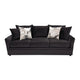 Ivie Modern Sofa | 4 Accent Pillows | Dark Mink Gray Polyester | 81"