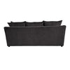 Ivie Modern Sofa | 4 Accent Pillows | Dark Mink Gray Polyester | 81"