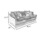 Ivie Modern Sofa | 4 Accent Pillows | Dark Mink Gray Polyester | 81"