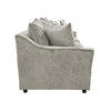Ivie Modern Sofa | 4 Accent Pillows | Silver Gray Polyester | 81"