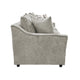 Ivie Modern Sofa | 4 Accent Pillows | Silver Gray Polyester | 81"