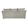 Ivie Modern Sofa | 4 Accent Pillows | Silver Gray Polyester | 81"