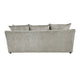 Ivie Modern Sofa | 4 Accent Pillows | Silver Gray Polyester | 81"