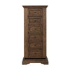 Vesy Swivel Tall Lingerie Chest w Mirror | 6 Drawers | Walnut Brown