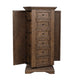 Vesy Swivel Tall Lingerie Chest w Mirror | 6 Drawers | Walnut Brown