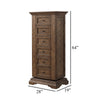 Vesy Swivel Tall Lingerie Chest w Mirror | 6 Drawers | Walnut Brown