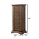 Vesy Swivel Tall Lingerie Chest w Mirror | 6 Drawers | Walnut Brown