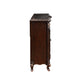 Cona French Dresser | 7 Gold Accent Drawers | Royal Cherry Brown Marble Top