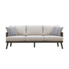 Geny Outdoor Casual Sofa | 2 Accent Pillows | Gray Wicker Woven | 81"