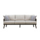 Geny Outdoor Casual Sofa | 2 Accent Pillows | Gray Wicker Woven | 81"