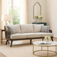 Geny Outdoor Casual Sofa | 2 Accent Pillows | Gray Wicker Woven | 81"