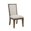 Henry Dining Side Chair Set of 2 | Beige Polyester | Vintage Mocha Brown