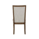 Henry Dining Side Chair Set of 2 | Beige Polyester | Vintage Mocha Brown