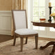 Henry Dining Side Chair Set of 2 | Beige Polyester | Vintage Mocha Brown