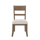 Henry Dining Side Chair Set of 2 | Slat Back | Vintage Mocha Brown & Beige