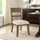 Henry Dining Side Chair Set of 2 | Slat Back | Vintage Mocha Brown & Beige
