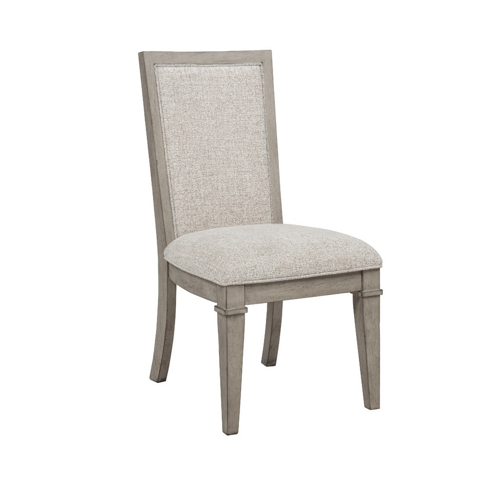 Henry Dining Side Chair Set of 2 | Beige Polyester | Vintage Light Cream