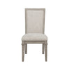 Henry Dining Side Chair Set of 2 | Beige Polyester | Vintage Light Cream