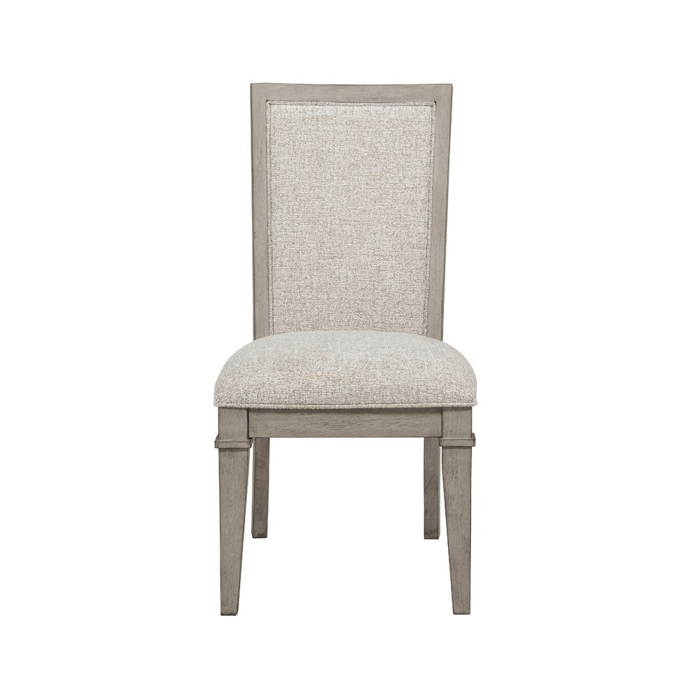 Henry Dining Side Chair Set of 2 | Beige Polyester | Vintage Light Cream
