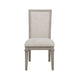 Henry Dining Side Chair Set of 2 | Beige Polyester | Vintage Light Cream